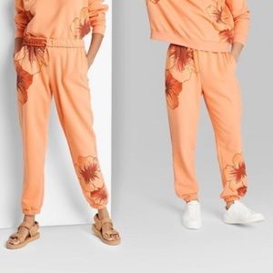Peach Flower Sweatpants